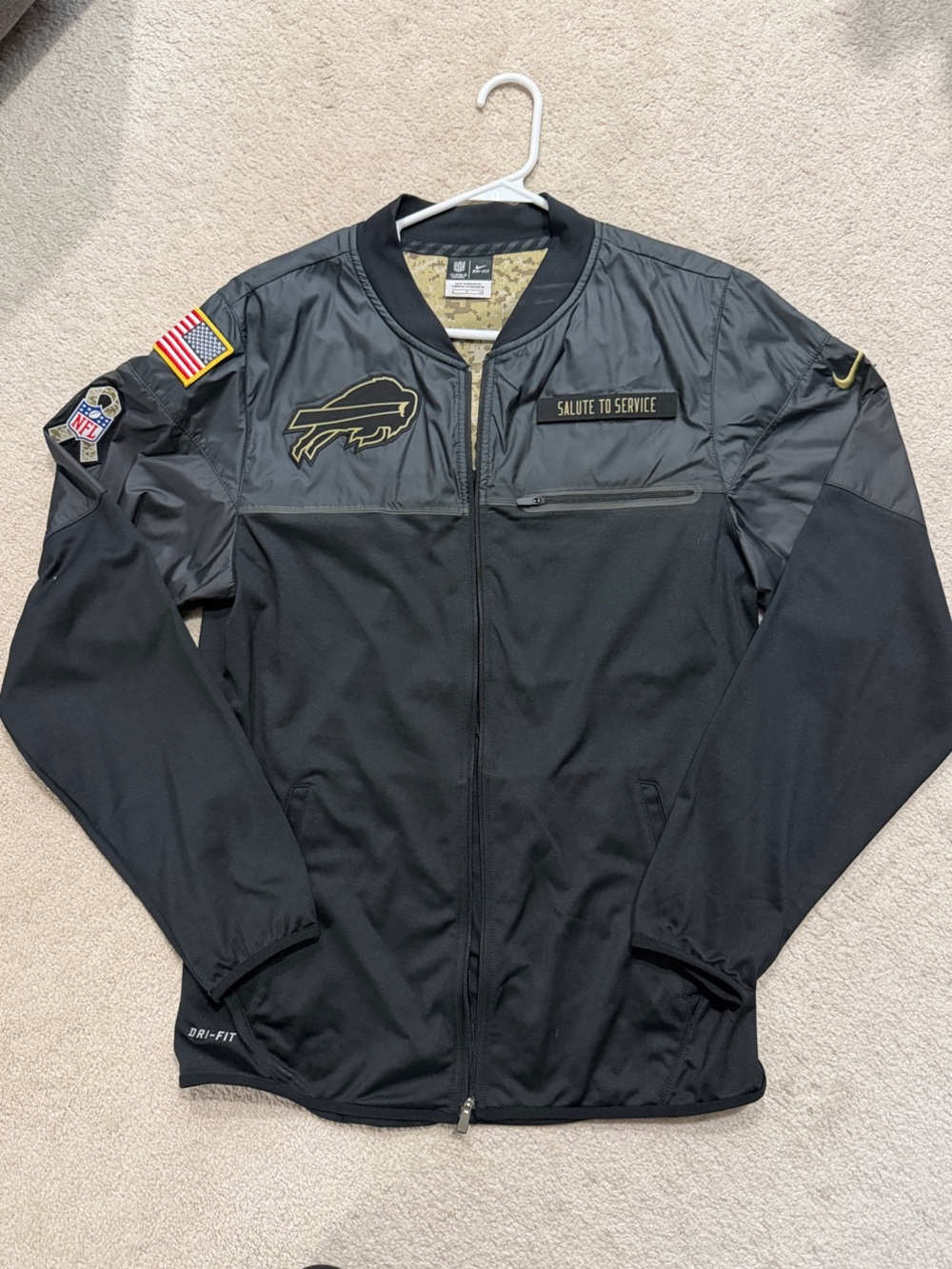Nike Black Buffalo Bills Salute to Service Bomber Jacket